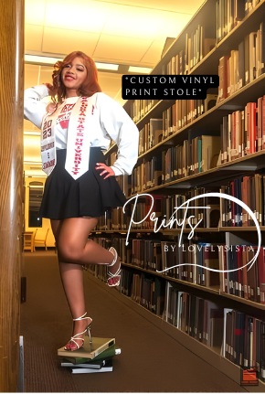 Custom Borderless Stole/Sash w/Vinyl Print