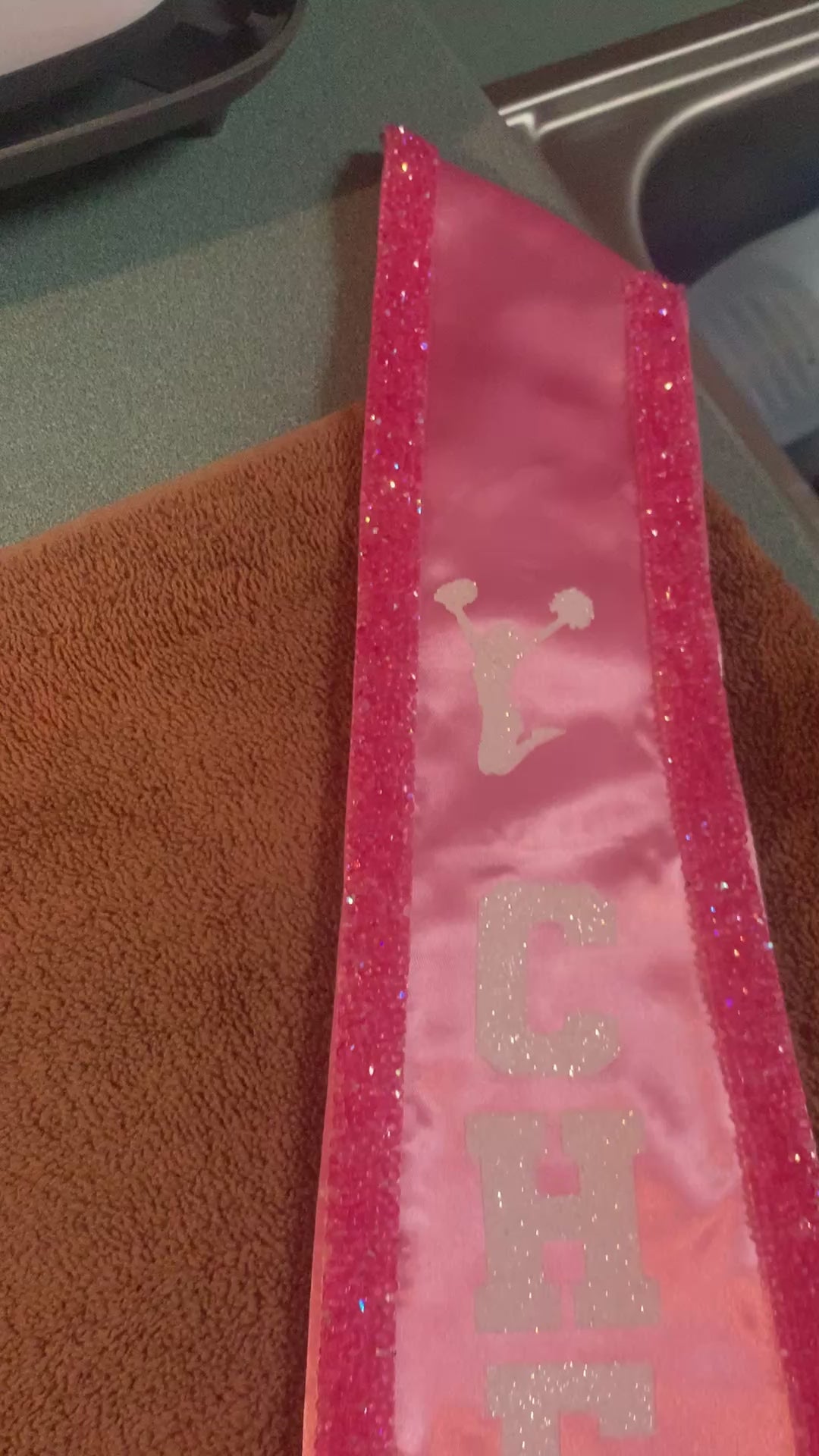 Custom Glitter Border Stole/Sash w/Vinyl Print